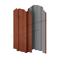 Металл Профиль Штакетник металлический МП TRAPEZE-O 16,5х118 (ECOSTEEL_T-12-Дуб-0.45)