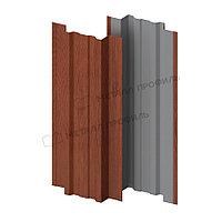 Металл Профиль Штакетник металлический МП TRAPEZE-T 16,5х118 (ECOSTEEL_T-12-Дуб-0.45)