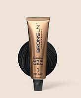 BRONSUN Краска для ресниц и бровей №1, черный, 15мл