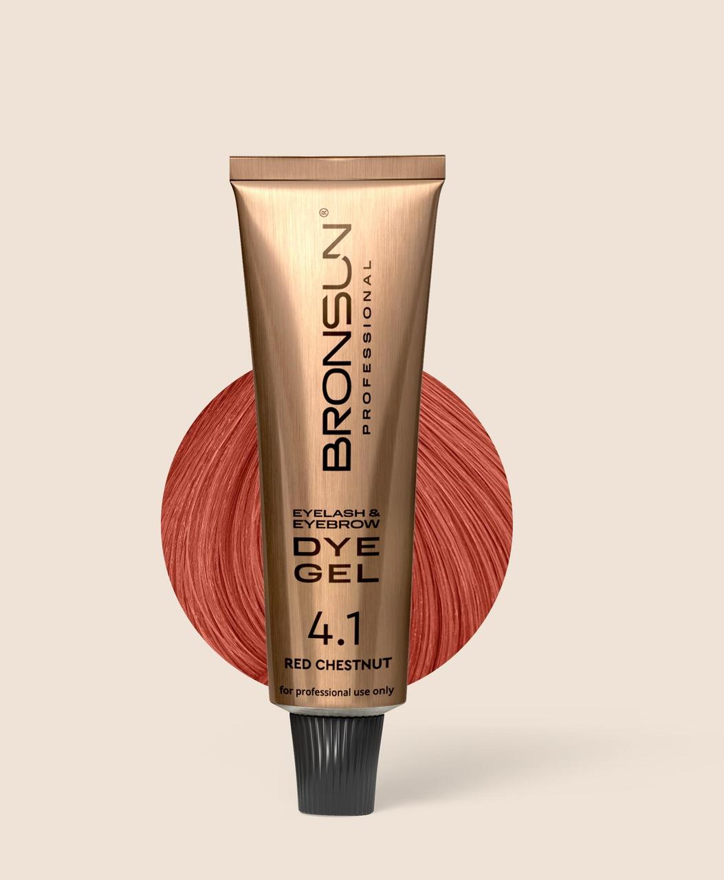 BRONSUN Краска для ресниц и бровей №4.1, медный каштан, 15мл - фото 1 - id-p158066200