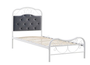 Кровать HALMAR FABRIZIA серый/белый, 90х200