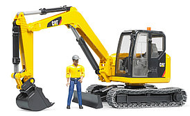 Игрушка Bruder экскаватор колёсный CAT с фигуркой 02466