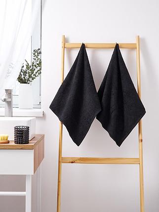 Полотенце махровое Guten Morgen Черный 70х140см, фото 2