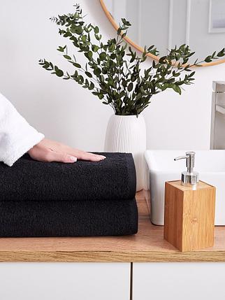 Полотенце махровое Guten Morgen Черный 70х140см, фото 2