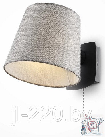 Светильник настенный (бра) Maytoni Modern Bergamo MOD613WL-01B, IP20, черный, серый