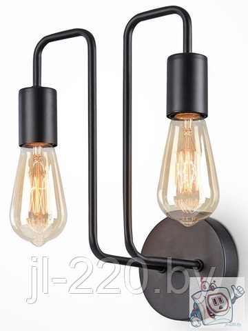 Светильник настенный (бра) Maytoni Loft Gilbert T532WL-02B, IP20, черный