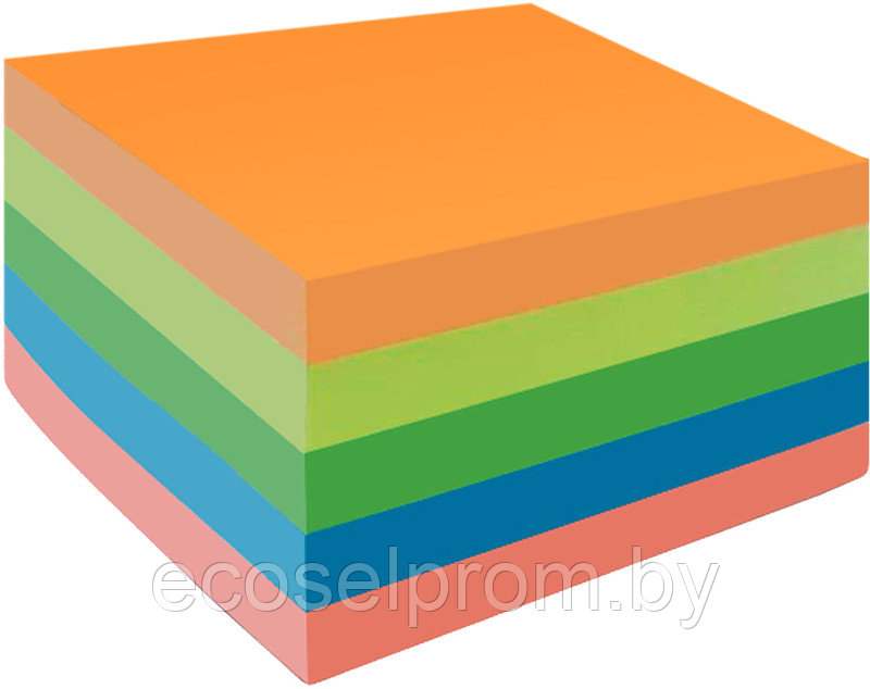 Бумага для заметок LAMARK 51x51, 250 л., 5 цветов неон, арт.SN0500