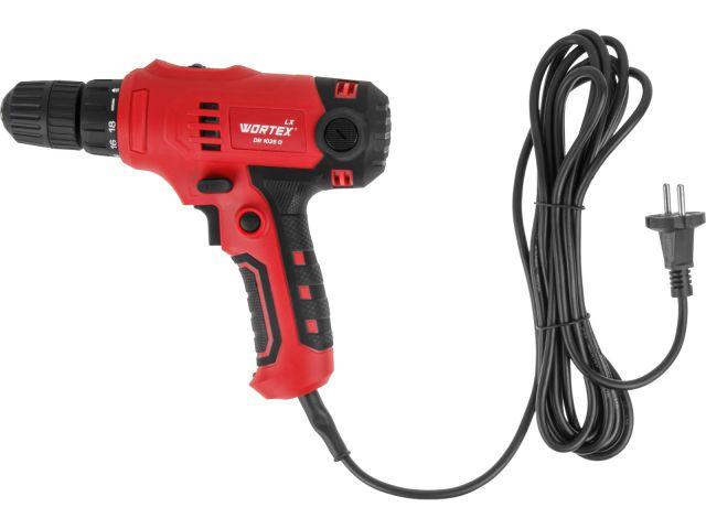 Дрель-шуруповерт WORTEX LX DR 1025 D в кор. 400 Вт, 30 Нм, 2 скор., БЗП 0.8-10 мм, 4 м шнур - фото 2 - id-p240764618