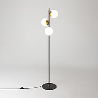 Светильник напольный (торшер) Maytoni Modern Nostalgia MOD048FL-03G, IP20, черный с золотом, белый