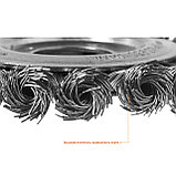 ЗУБР 200 х 22 мм, жгутированная стальная проволока 0.5 мм, щетка дисковая для УШМ, Профессионал (35190-200), фото 4