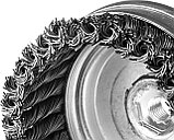 ЗУБР 120 мм, жгутированная стальная проволока 0.5 мм, чашечная щетка-крацовка для УШМ, Профессионал, фото 2