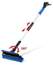 ЗУБР телескопическая щётка с поворотной головой и водосгоном от снега автомобильная, 910-1300 мм, Профессионал