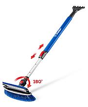 ЗУБР телескопическая щётка с поворотной головой и водосгоном от снега автомобильная, 940-1310 мм, Профессионал