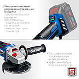ЗУБР Т7, 20 В, 125 мм, без АКБ, бесщеточная УШМ, Профессионал (AB-125), фото 7