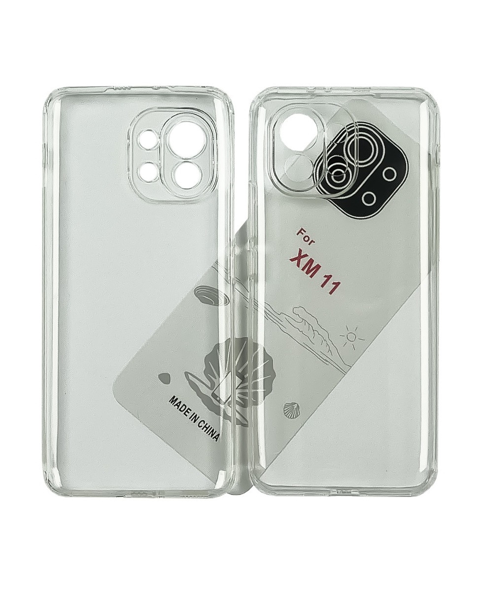 Чехол-накладка для Xiaomi Mi 11 (силикон) прозрачный с защитой камеры