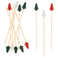Пики топперы Елочки, ассорти, 13,5 см, 12 шт (арт.6234005)