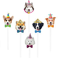 Топпер Собачки, ассорти, 14 см, 6 шт (арт.6234009)