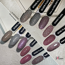 Гель-лак Stone,Candy,Rose,Sand- Flash NailPassion, 10мл