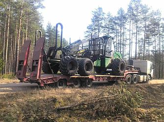 Трал для перевозки форвардера