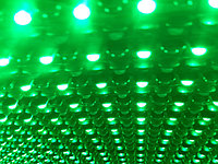 Сверхяркая Светодиодная LED табло Бегущая строка (Часы) Зеленая 320х160мм, фото 1