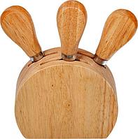 Подарочный набор для нарезки сыра ножи с подставкой сырорезка BRADEX TK 0598