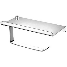 Держатель туалетной бумаги с полочкой нержавеющая сталь L506A Ledeme