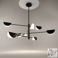 Люстра потолочная Maytoni Modern Mollis MOD126PL-08B, IP20, черный