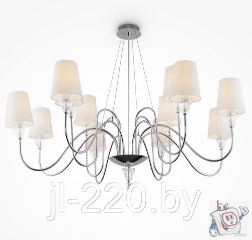 Люстра потолочная Maytoni Modern Florero MOD078PL-12CH, IP20, хром, белый