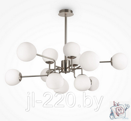 Люстра потолочная Maytoni Modern Erich MOD221-PL-12-N, IP20, никель, белый