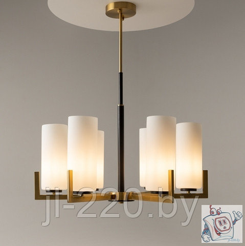 Люстра потолочная Maytoni Modern Fortano MOD089PL-06BS, IP20, черный и латунь, белый