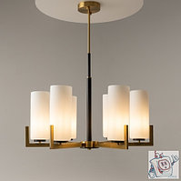 Люстра потолочная Maytoni Modern Fortano MOD089PL-06BS, IP20, черный и латунь, белый