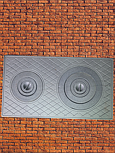 Плита чугунная двухконфорочная   710х400 мм