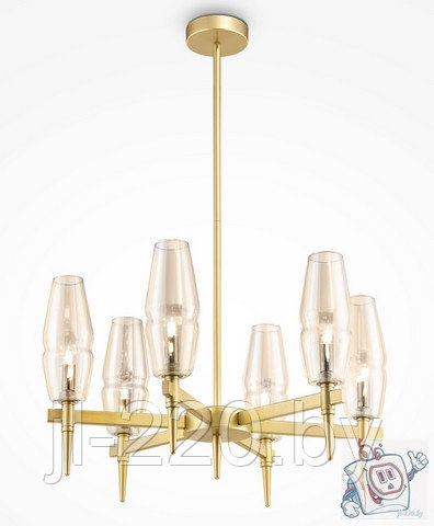Люстра потолочная Maytoni House Lita H002PL-06G, IP20, золото, прозрачный