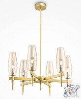 Люстра потолочная Maytoni House Lita H002PL-06G, IP20, золото, прозрачный