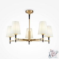 Люстра потолочная Maytoni House Zaragoza H001CL-05BS, IP20, латунь, белый