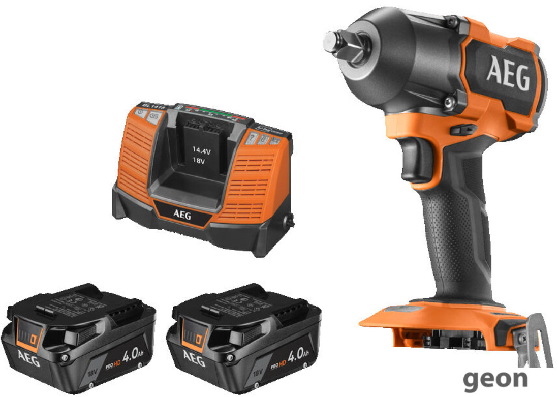 Гайковерт AEG Powertools BSS18MTF12BL-402C 4935479664 (с 2-мя АКБ, кейс)