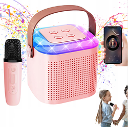 Караоке система колонка Y1 с беспроводным микрофоном Цвет: Черный, белый, голубой, розовый