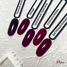 Гель-лак Тёмный ирис,Прадо,Георгины,Клюква,Багряный NailPassion, 10мл