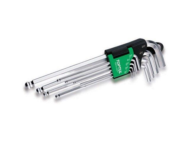 Набор ключей шести граней 1/16" -3/8" 9шт длин.с шар. TOPTUL Топтул