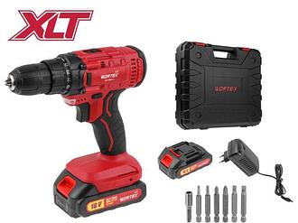 Аккум. дрель-шуруповерт WORTEX LX BD 1820 Li в чем. ALL1 XLT, 18 В, 30 Н*м, 2х2 А*ч, БЗП 10 мм