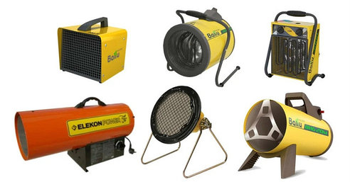 Нагреватели (теплопушки) дизельные, электрические, газовые, переносные