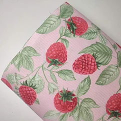 Ткань 100% Хлопок Вафельное Полотно "Малинки"