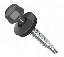 Саморез кровельный 4,8х70 RAL7024 графит серый, PT1, металл/дерево (упак/100шт) - M10830