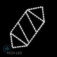 2Д Елочная игрушка Конфета №1 , 690х310 мм, 220В Белый