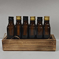 Набор 6 стеклянных бутылок Бальзам 50 мл в боксе