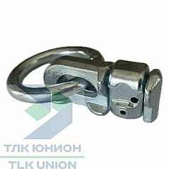 Фитинг двойной с кольцом к алюминиевой такелажной рейке, 2700 daN, EBTF001