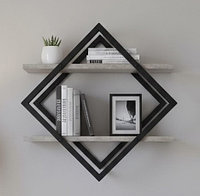 Полка Allerd Ромб (черный муар | бетон)