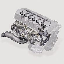 ГБЦ дизельного двигателя внутреннего сгорания DG-696 кВт подвижной станции электроснабжения (правая/левая)