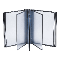 Стойка информационная настенная "OfficeSpace", A4, 10 демопанелей, черный