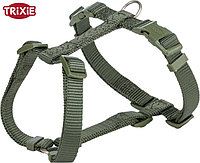 Шлея для собак TRIXIE Premium H-harness M-L 52-75 см/20 мм (оливковый)